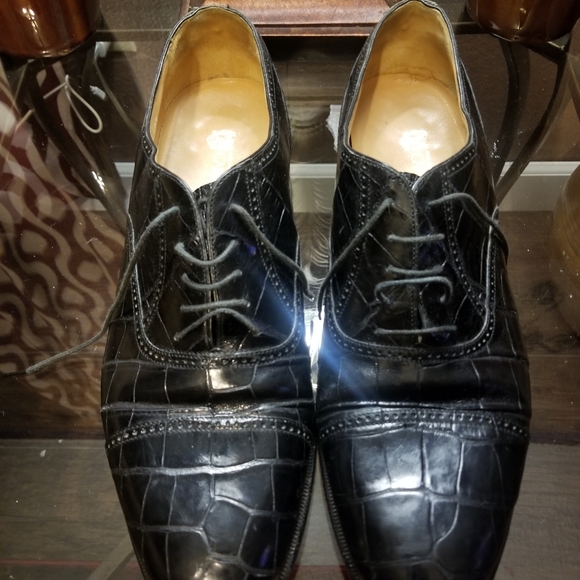 WOW! MEN\'S CAPORUCCI ALLIGATOR SHOES SZ. 11 NARROW